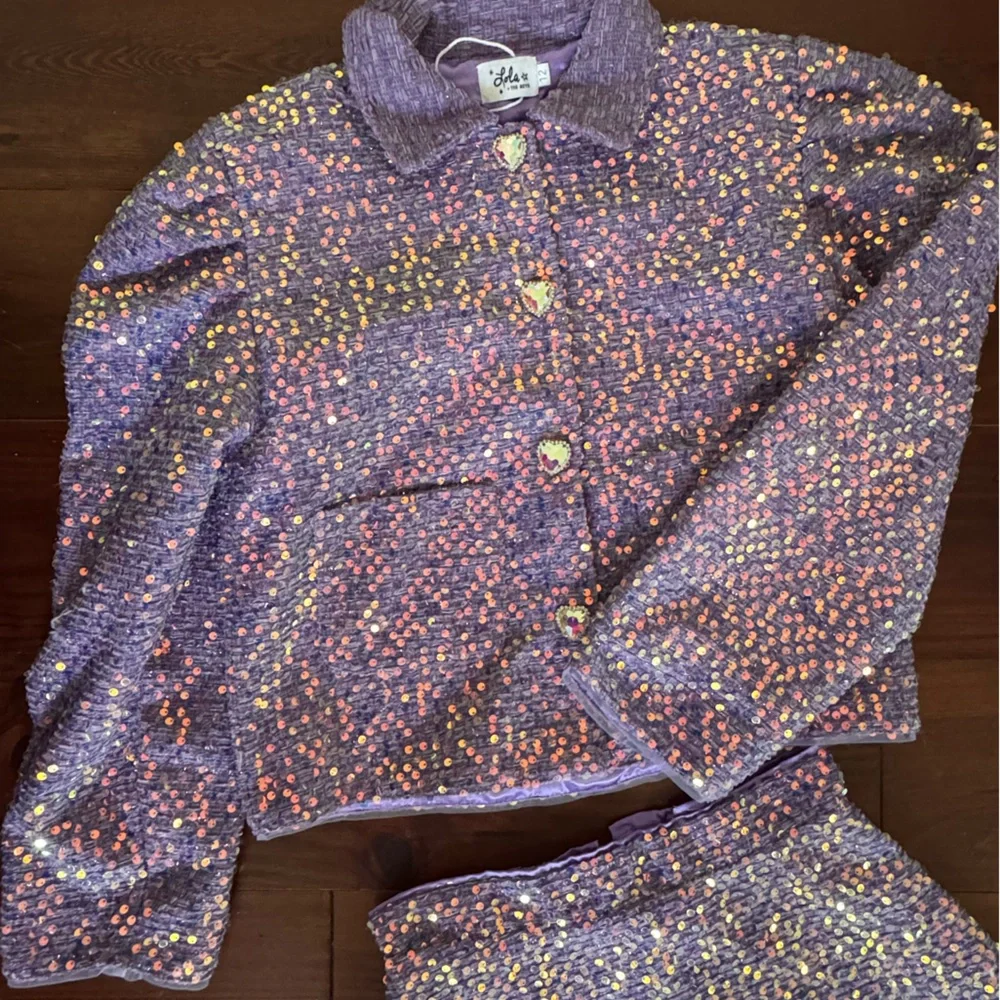 Lola + The Boys Lavender Sequin Tweed Set - Picture 5 of 5